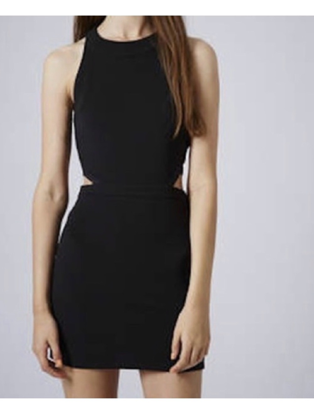 Topshop Black Cutout Mini Dress